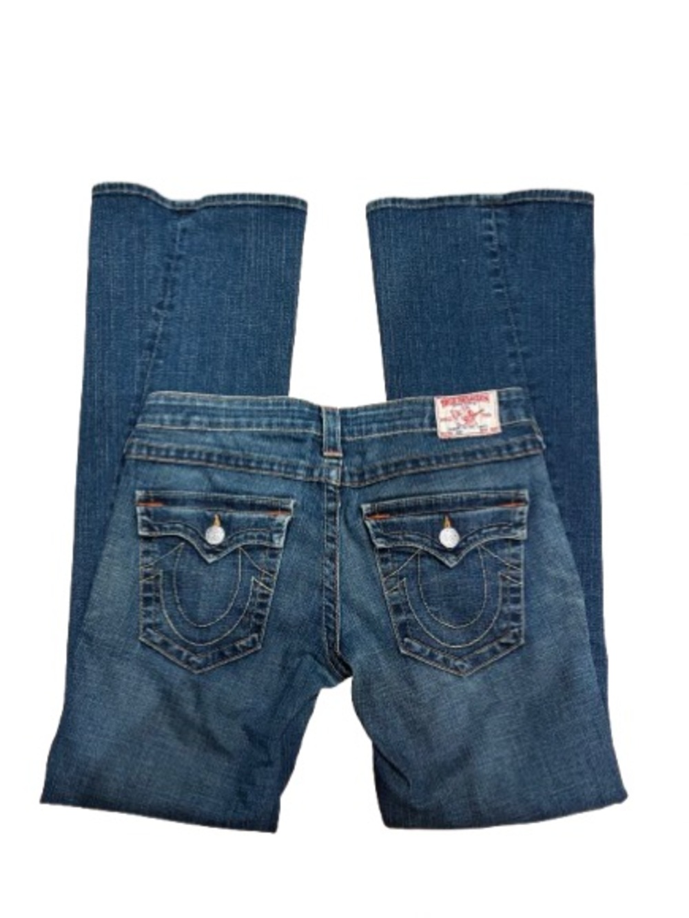 True Religion Women's Indigo Bootcut Jeans with Signature Pocket Stitching